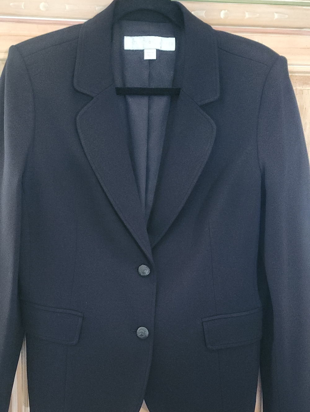 BOSTON PROPER Black Two-Button Blazer